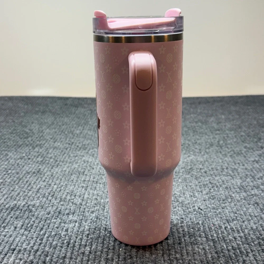 Stanley Quencher 40 oz Tumbler Pink Labubu Character Cup Travel Cup Lid - Picture 7 of 8